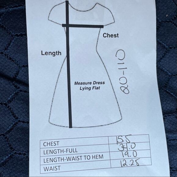 BCBG GENERATION BOHO LACE FIT FLARE PARTY SUMMER DRESS BLUE XS 0 - Picture 6 of 6